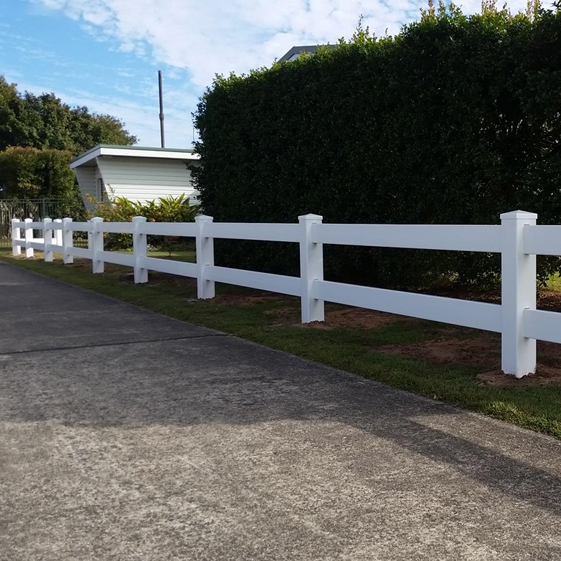 Two-rail horse fence