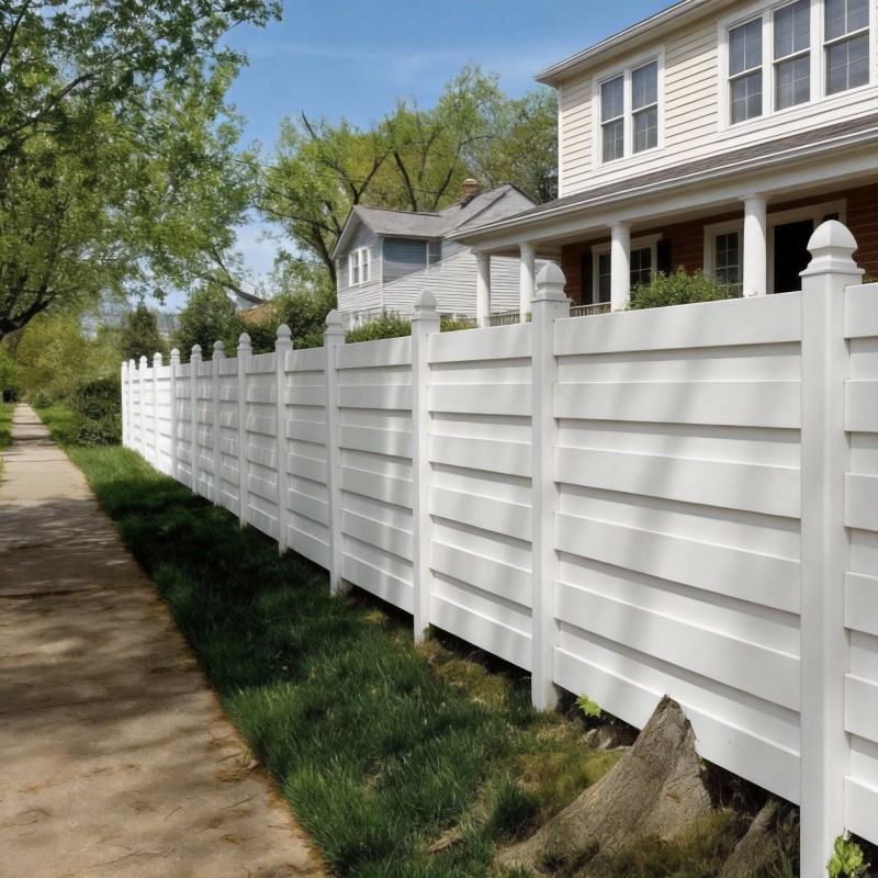 Wind-resistant privacy fence